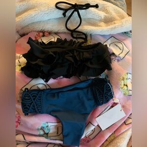 Little girls med MIkoh bandeau bikini set nwt